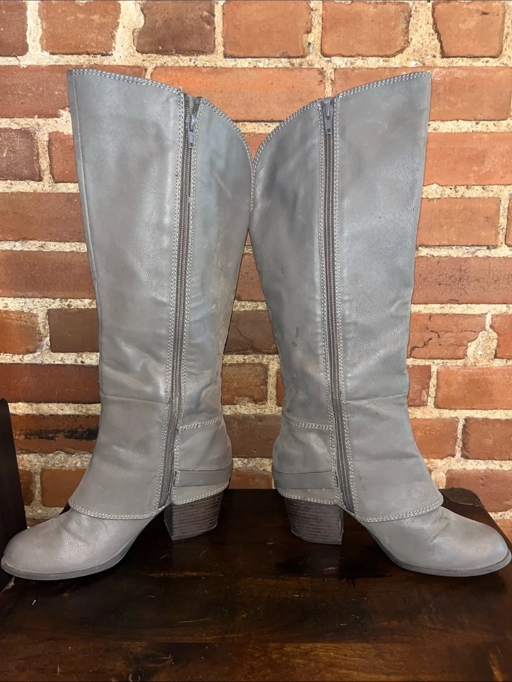 Fergalicious Gray Riding Boots